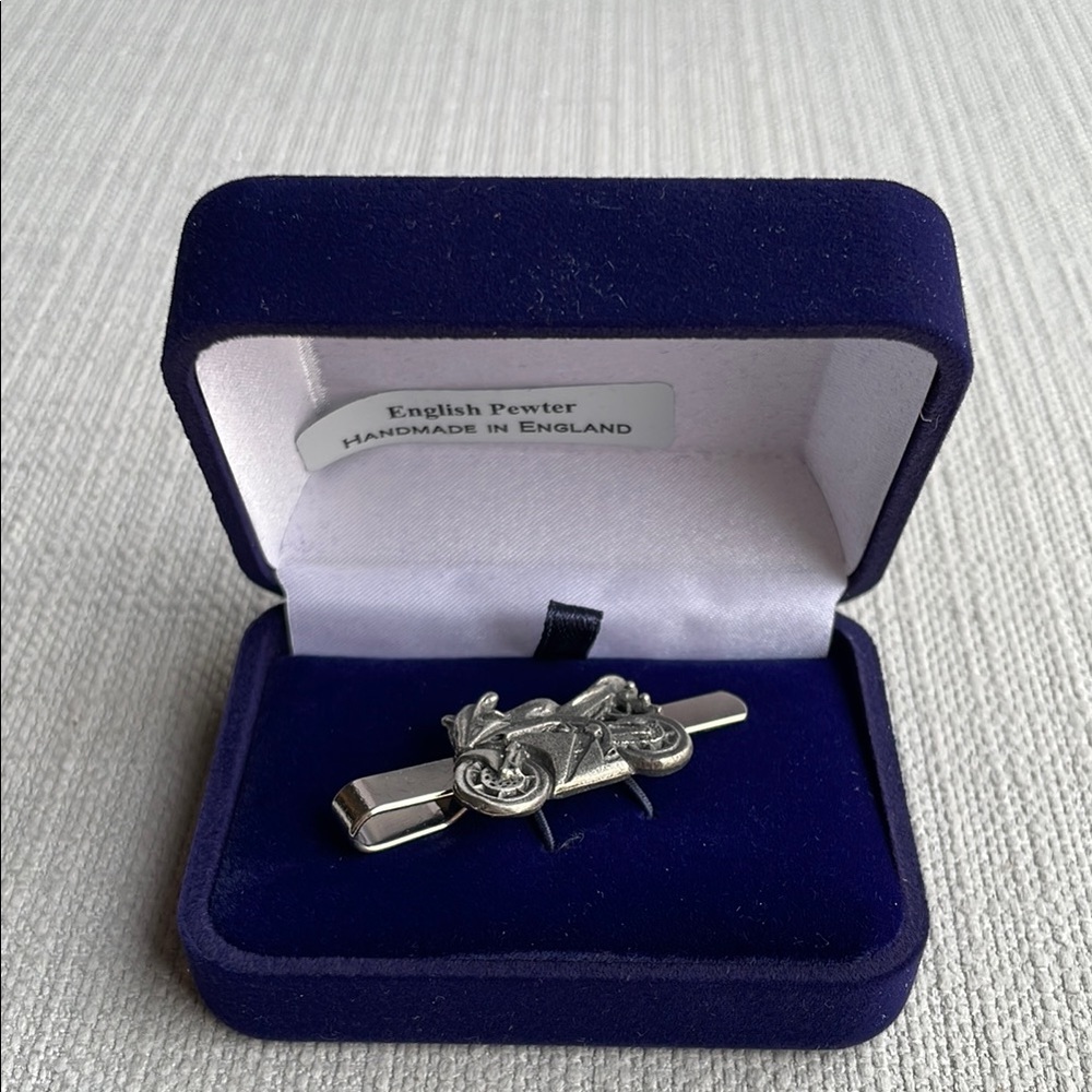 Hoardersworld Motorcycle Tie Clip (Slide) Handmade Gift Boxed
